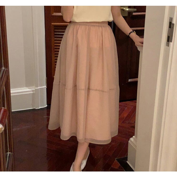 フレアスカート シアー ロングスカート | teddyshop | 詳細画像36 