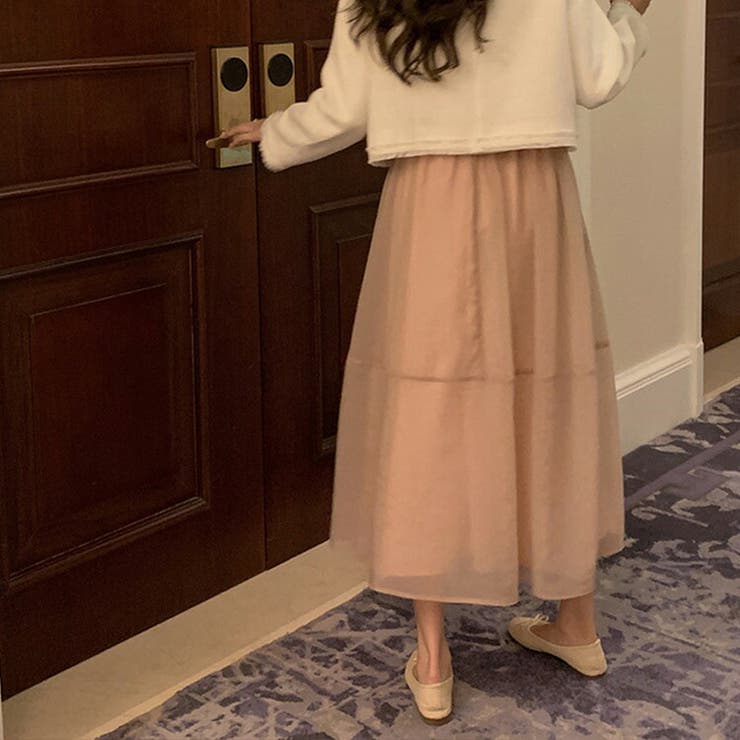 フレアスカート シアー ロングスカート | teddyshop | 詳細画像37 