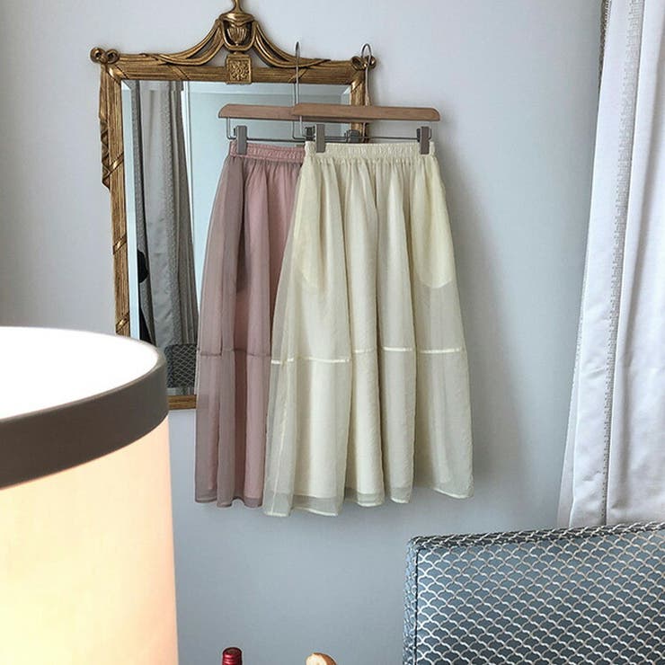 フレアスカート シアー ロングスカート | teddyshop | 詳細画像40 