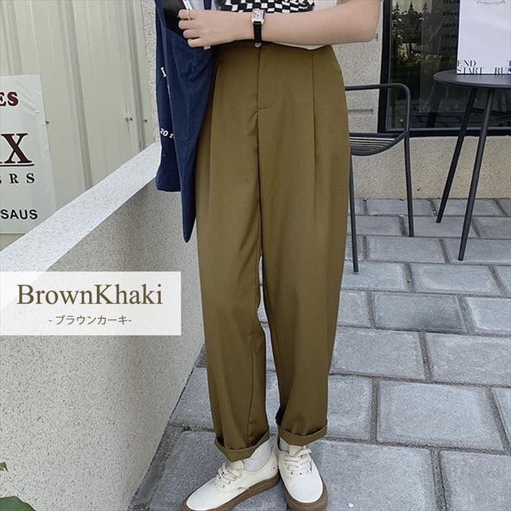 スラックスレディースストレートパンツ春夏秋ボトムスゆったり無地シンプル黒白きれいめカジュアルオフィス薄手ワンタックセンタープレス美脚効果ホックバックゴムサイドポケット