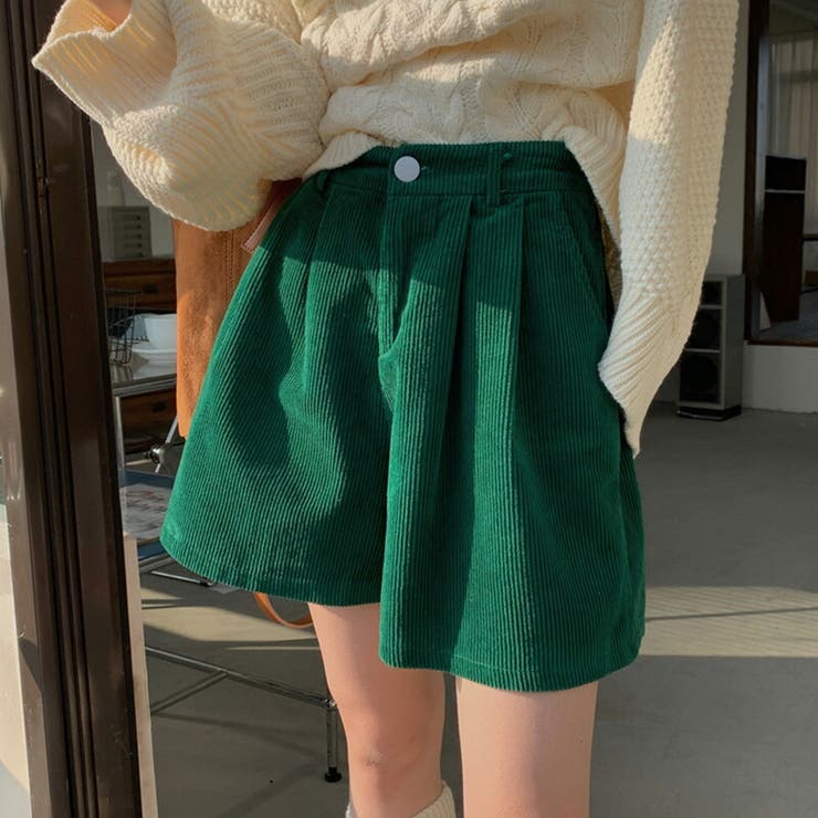 ショートパンツ コーデュロイ レディース