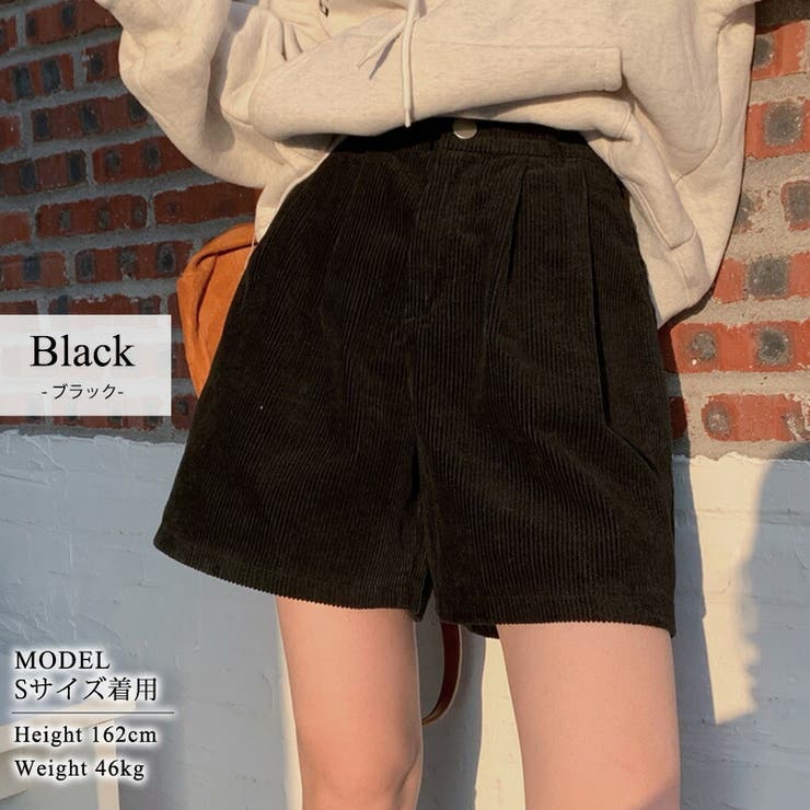 ショートパンツ コーデュロイ レディース[品番：TY000007298