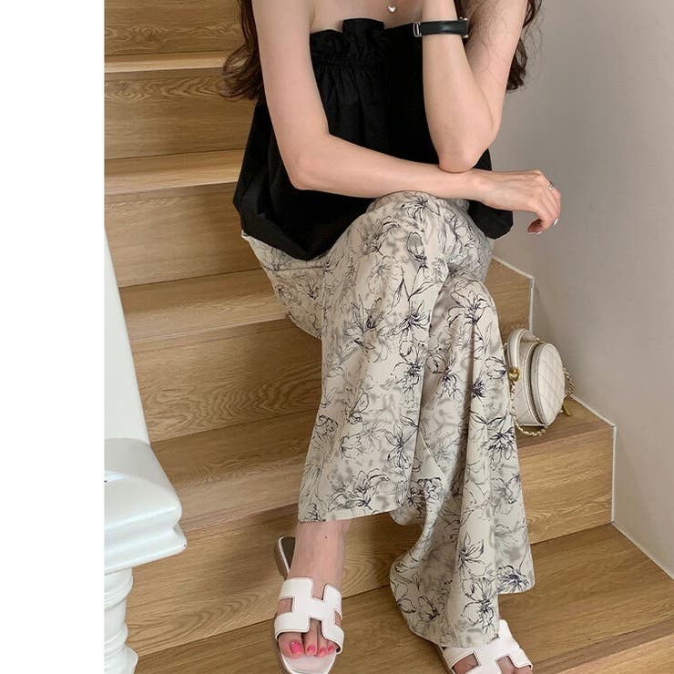 ワイドパンツ ロング丈 花柄 | teddyshop | 詳細画像8 