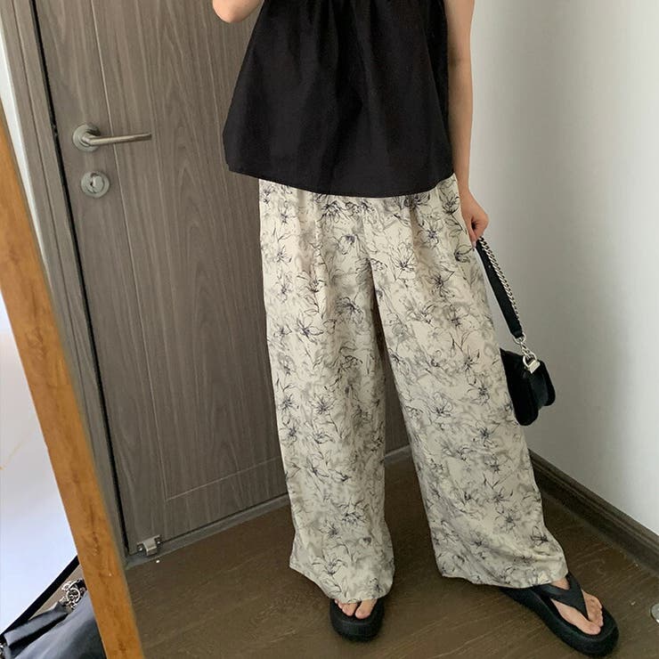 ワイドパンツ ロング丈 花柄 | teddyshop | 詳細画像4 