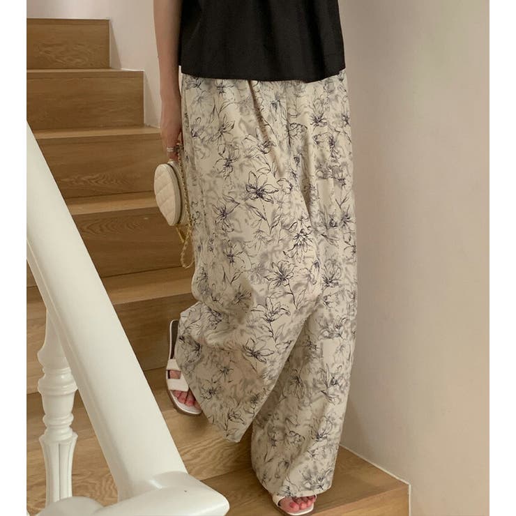 ワイドパンツ ロング丈 花柄 | teddyshop | 詳細画像5 