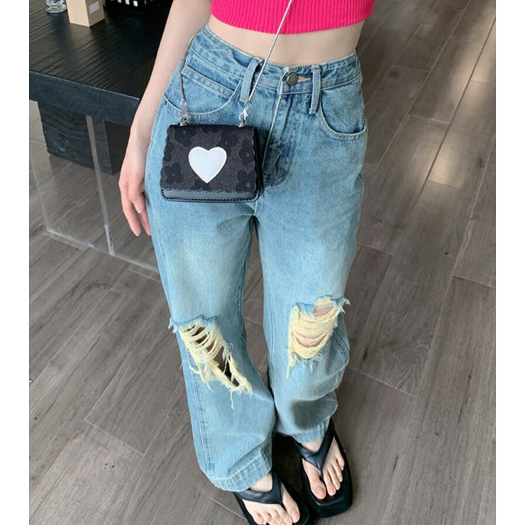 デニム ハイウエスト パンツ | teddyshop | 詳細画像6 