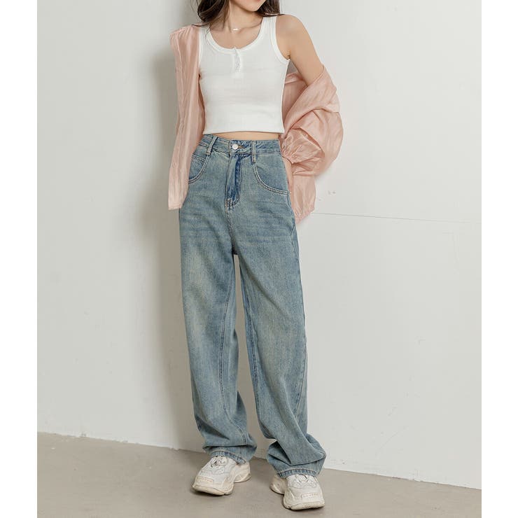 デニム ワイドパンツ ダメージデニム | teddyshop | 詳細画像17 