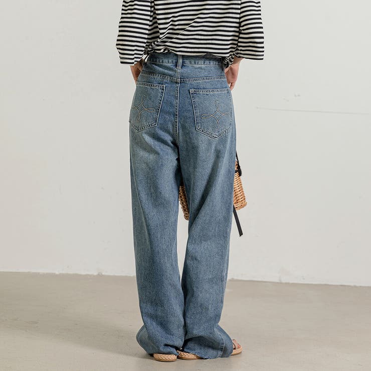 デニム ワイドパンツ ストレート | teddyshop | 詳細画像6 