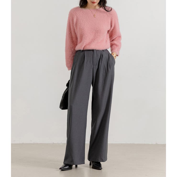 ワイドパンツ ロングパンツ ハイウエスト | teddyshop | 詳細画像13 