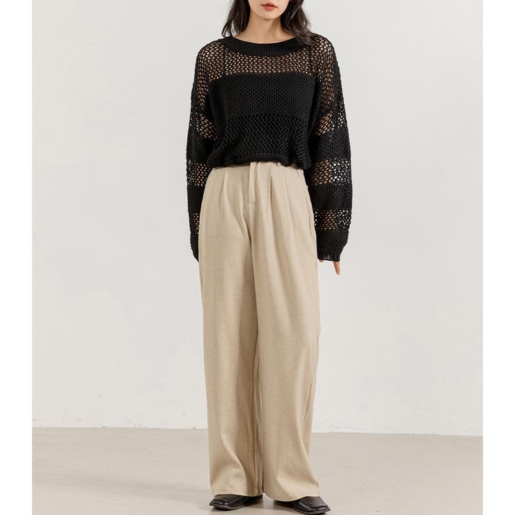 ワイドパンツ ロングパンツ ハイウエスト | teddyshop | 詳細画像17 