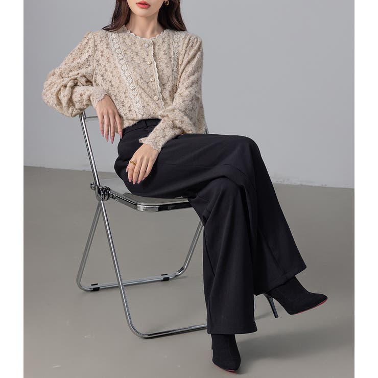 ハイウエスト タックパンツ スラックス | teddyshop | 詳細画像10 