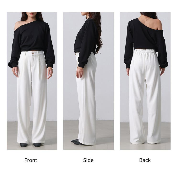 ハイウエスト タックパンツ スラックス | teddyshop | 詳細画像36 