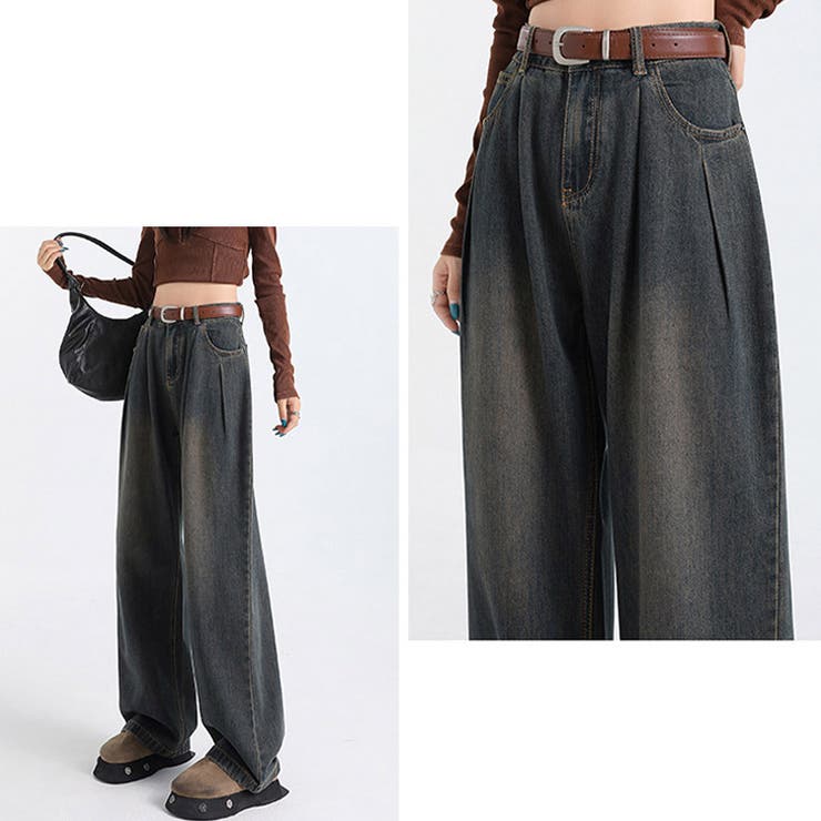 ワイド デニム パンツ[品番：TY000008755]｜teddyshop（テディー