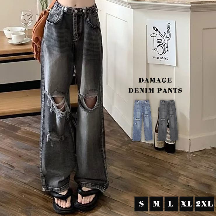 ワイドパンツ ストレート デニム | teddyshop | 詳細画像2 