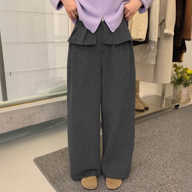 「ぱっと華やかウエストフリル」ワイドパンツ レディース ボトムス | teddyshop | 詳細画像10 