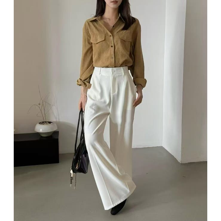 「バックゴムでウエストすっきり」ワイドパンツ レディース 全6色 | teddyshop | 詳細画像11 