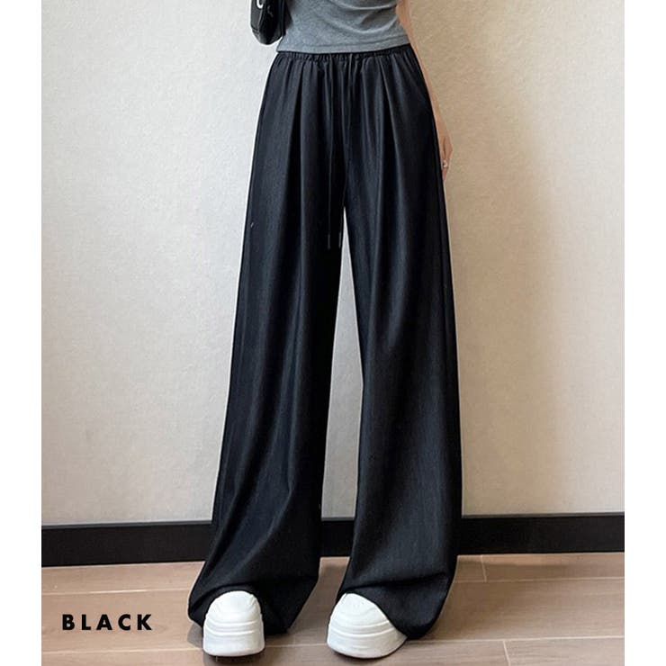 「大人な光沢仕様」ワイド パンツ デニム風 | teddyshop | 詳細画像7 