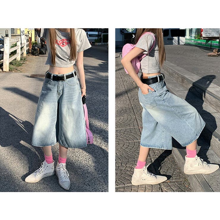 「靴下がよく見える丈感」バギーパンツ レディース 全4色 | teddyshop | 詳細画像26 