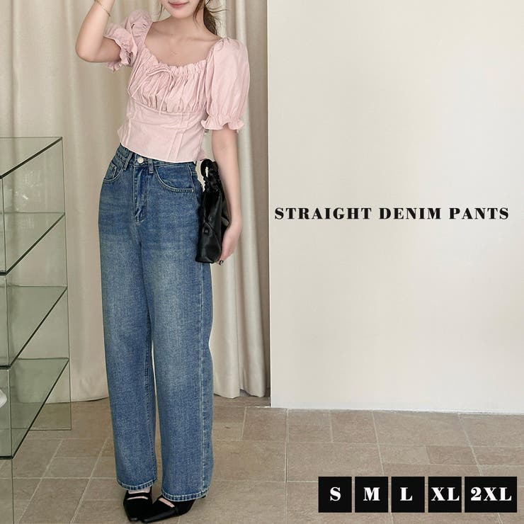 「まっすぐ美シルエット」デニム パンツ ストレート | teddyshop | 詳細画像2 