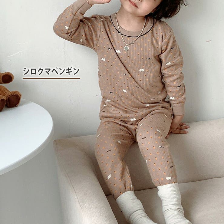 キッズルームウェアパジャマ男の子女の子総柄長袖薄手上下セットトップスパンツ2点セット部屋着寝巻き子供用花柄恐竜トナカイシロクマおしゃれかわいい通気性カジュアルシンプル110120130140150160ウエストゴムお泊り会春秋