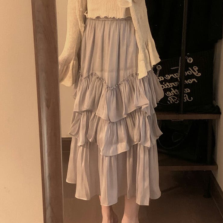 フレアスカート ロング フリル | teddyshop | 詳細画像12 