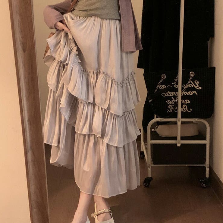 フレアスカート ロング フリル | teddyshop | 詳細画像16 