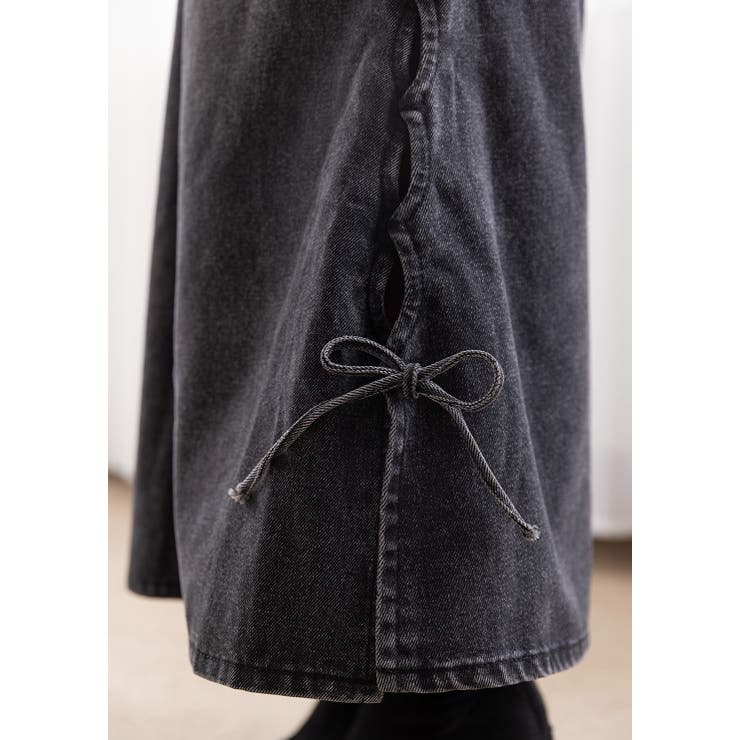 「カットアウト風なスリット」デニム スカート ロング | teddyshop | 詳細画像15 