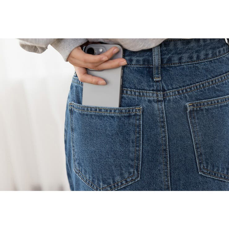 「カットアウト風なスリット」デニム スカート ロング | teddyshop | 詳細画像25 