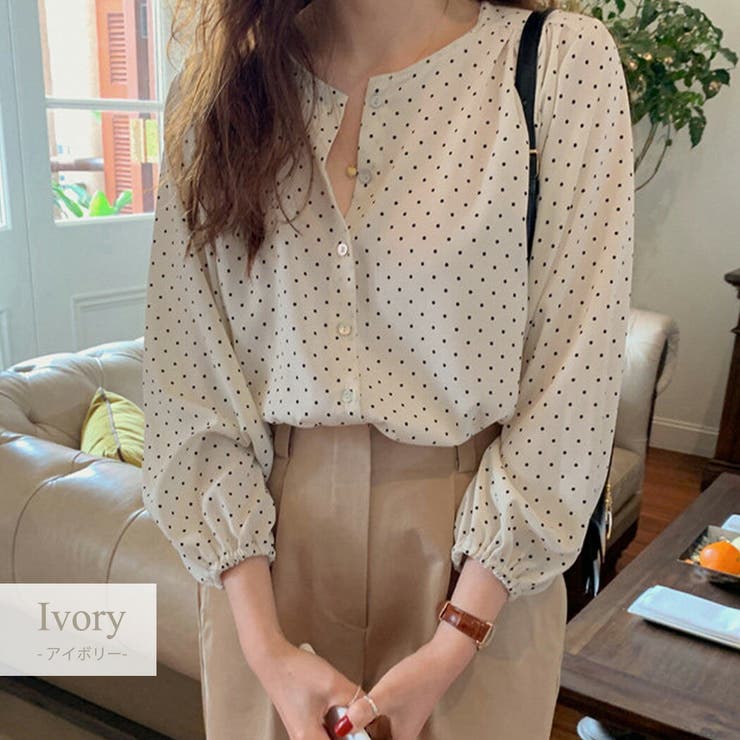 ブラウス 長袖 ドット柄 | teddyshop | 詳細画像4 