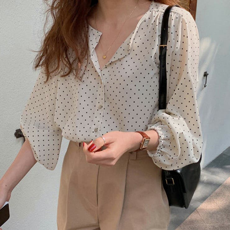 ブラウス 長袖 ドット柄 | teddyshop | 詳細画像13 