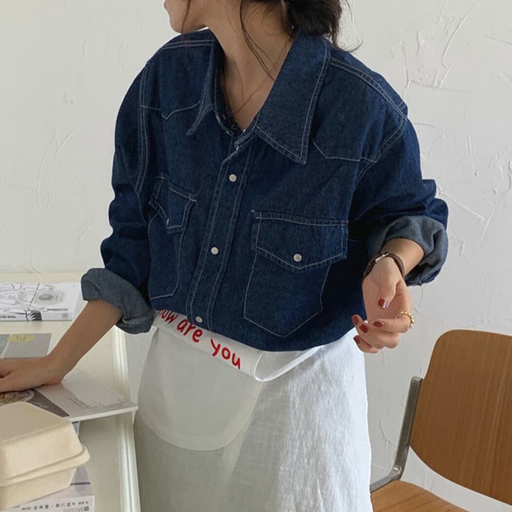 デニム シャツ 韓国ファッション[品番：TY000006934]｜teddyshop（テディーショップ）のレディース ファッション通販｜SHOPLIST（ショップリスト）