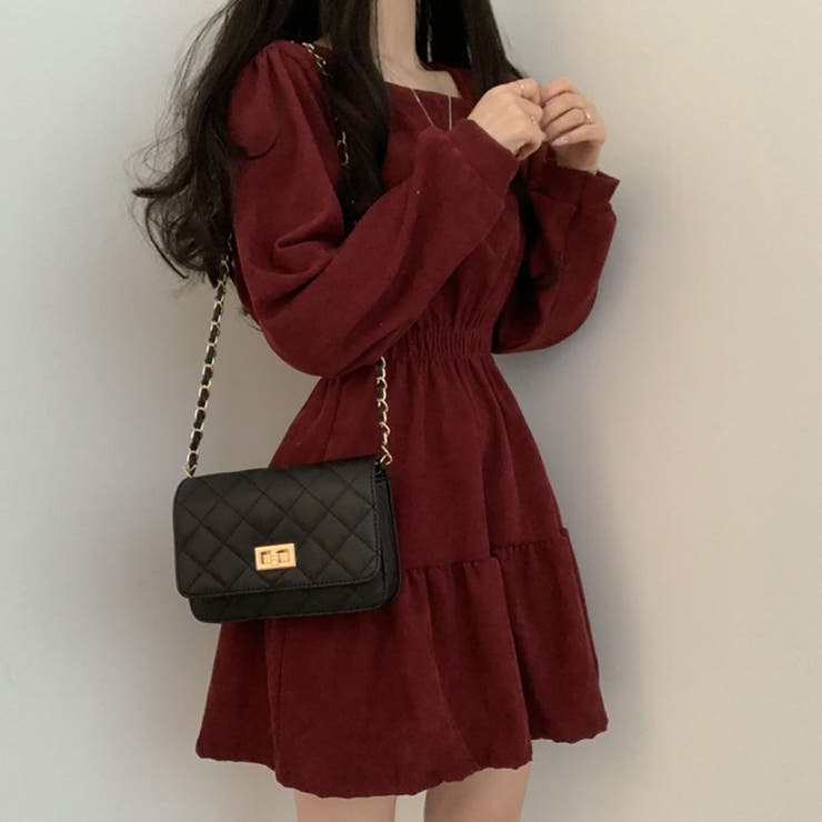 【クーポン利用で3,280円！】ワンピースレディーストップス半袖ロング丈マキシ丈春夏可愛いお洒落黒薄手小花柄ペンタゴンネックパフスリーブウエストリボン着回しカジュアルガーリーフェミニンレトロお出掛けデート