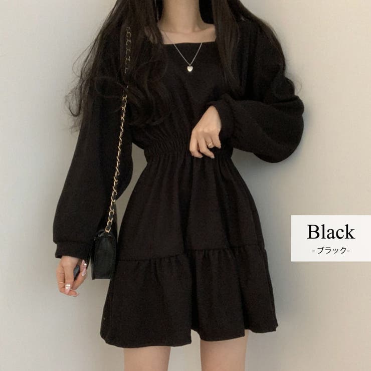 【クーポン利用で2,580円！】ワンピースレディーストップス半袖ロング丈マキシ丈春夏可愛いお洒落黒薄手小花柄ペンタゴンネックパフスリーブウエストリボン着回しカジュアルガーリーフェミニンレトロお出掛けデート