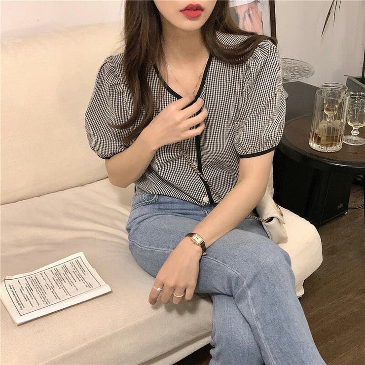 パイピング ブラウス 夏服 | teddyshop | 詳細画像8 