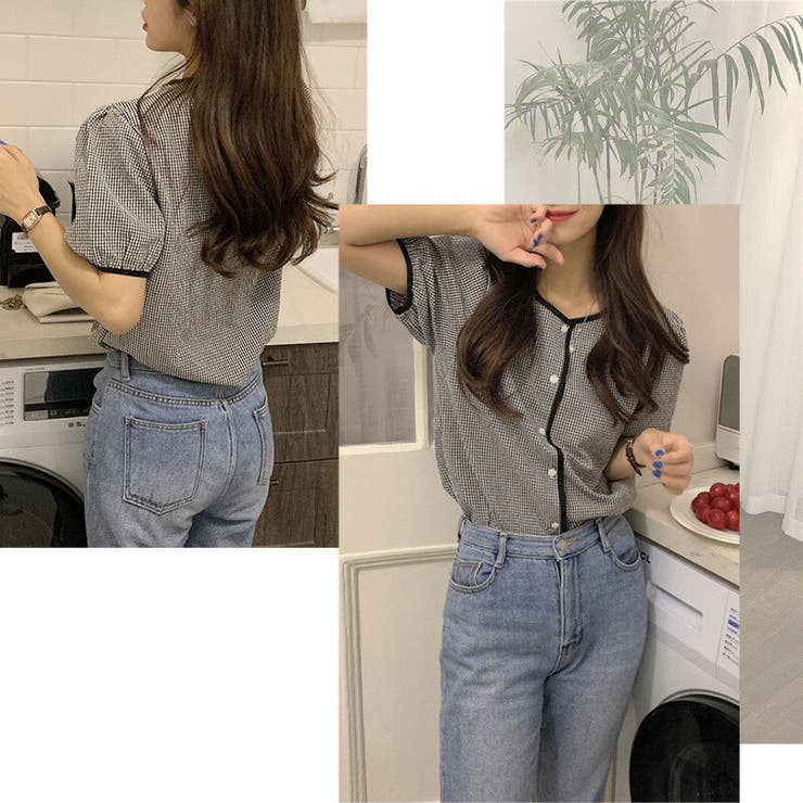 パイピング ブラウス 夏服 | teddyshop | 詳細画像9 