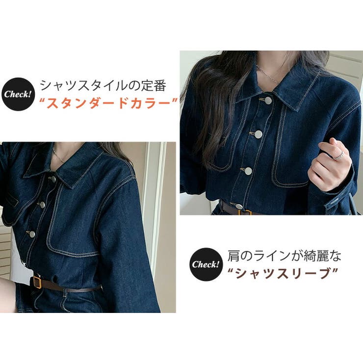 デニム ワンピース ミニ[品番：TY000007339]｜teddyshop