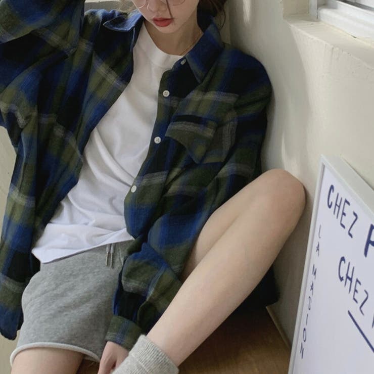 オーバーサイズシャツ チェック 長袖 | teddyshop | 詳細画像16 