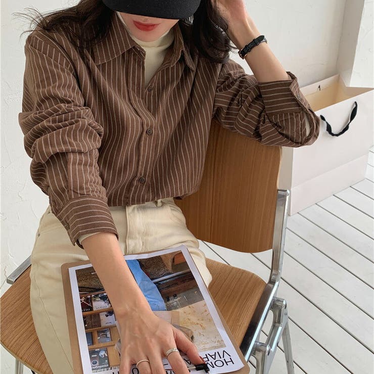 ストライプ シャツ  ブラウス[品番：TY000007410]｜teddyshop（テディーショップ）のレディースファッション通販｜SHOPLIST（ショップリスト）