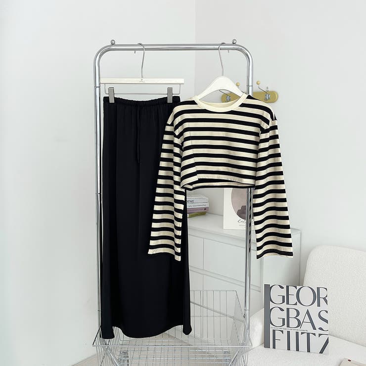 クロップド丈 トップス ボーダー | teddyshop | 詳細画像10 