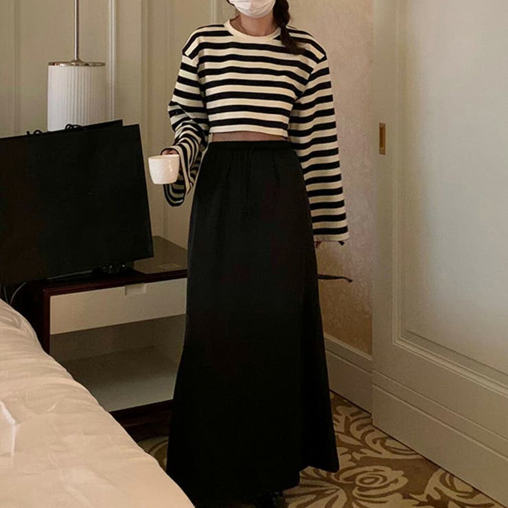 クロップド丈 トップス ボーダー | teddyshop | 詳細画像5 