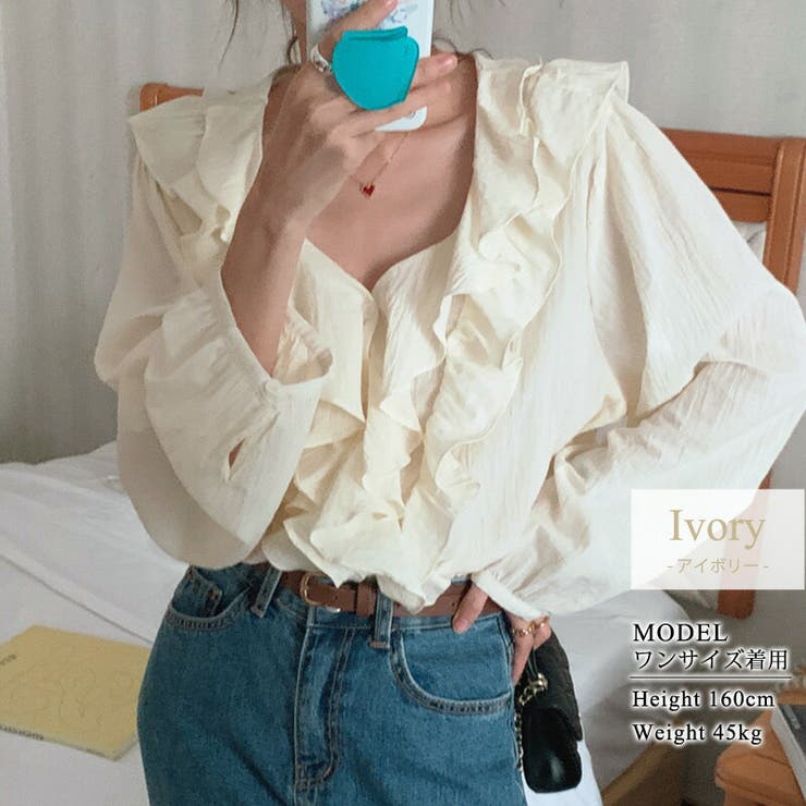 ブラウス Vネック トップス | teddyshop | 詳細画像3 