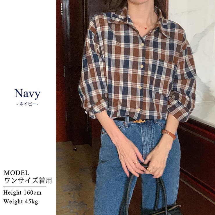 チェックシャツ 長袖 シャツ[品番：TY000007651]｜teddyshop