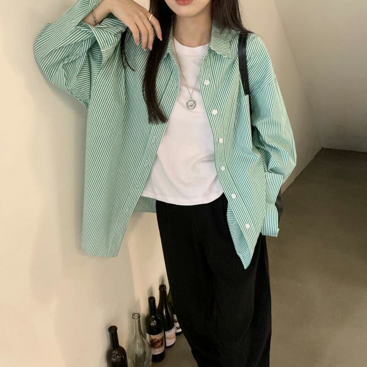 シャツ ストライプ ビッグシルエット | teddyshop | 詳細画像15 
