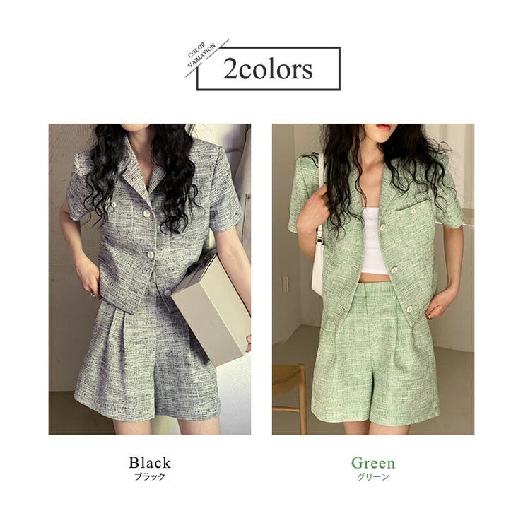 セットアップ ジャケット ツイード風 | teddyshop | 詳細画像5 