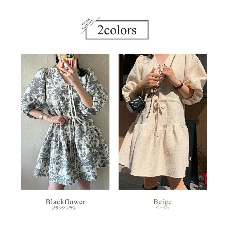 ワンピース ミニワンピース Vネック | teddyshop | 詳細画像5 