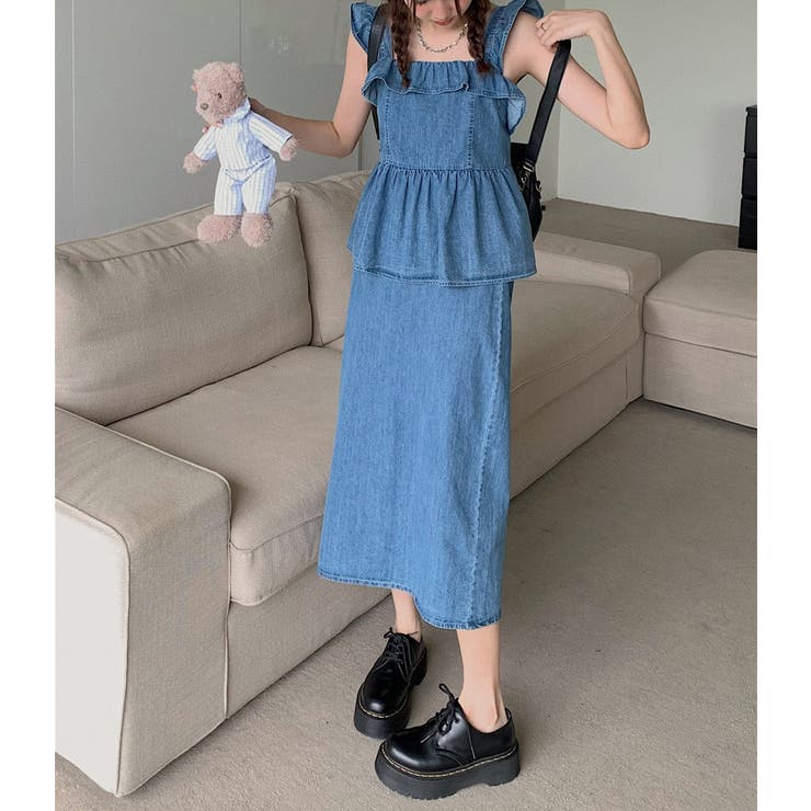 デニム セットアップ フリル | teddyshop | 詳細画像9 