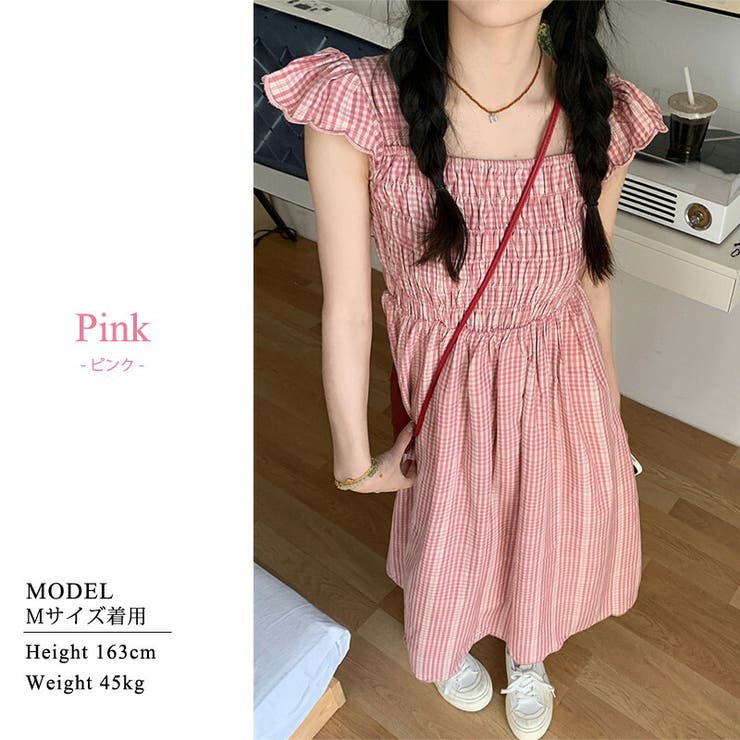 ワンピース チェック ノースリーブ | teddyshop | 詳細画像3 