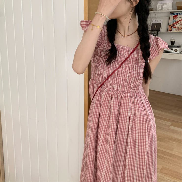 ワンピース チェック ノースリーブ | teddyshop | 詳細画像4 