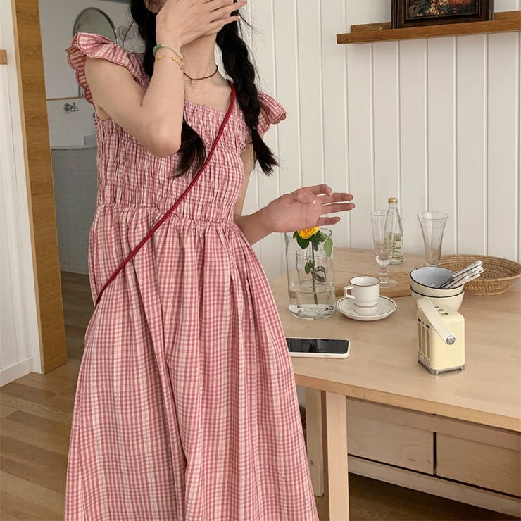 ワンピース チェック ノースリーブ | teddyshop | 詳細画像5 