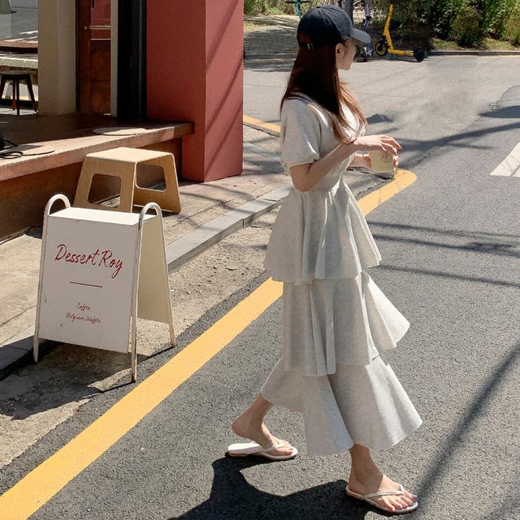 ワンピース ロングワンピース ティアードスカート | teddyshop | 詳細画像10 